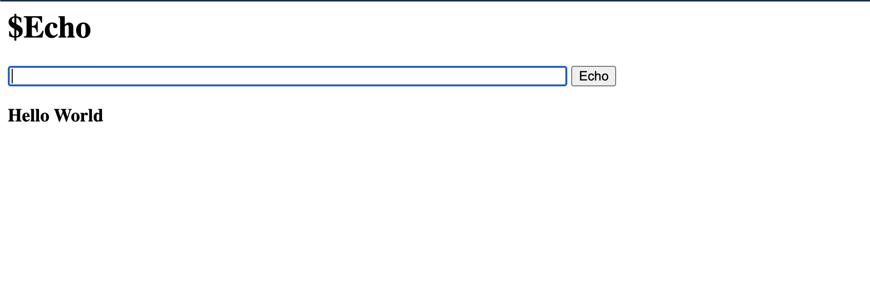 hello world test